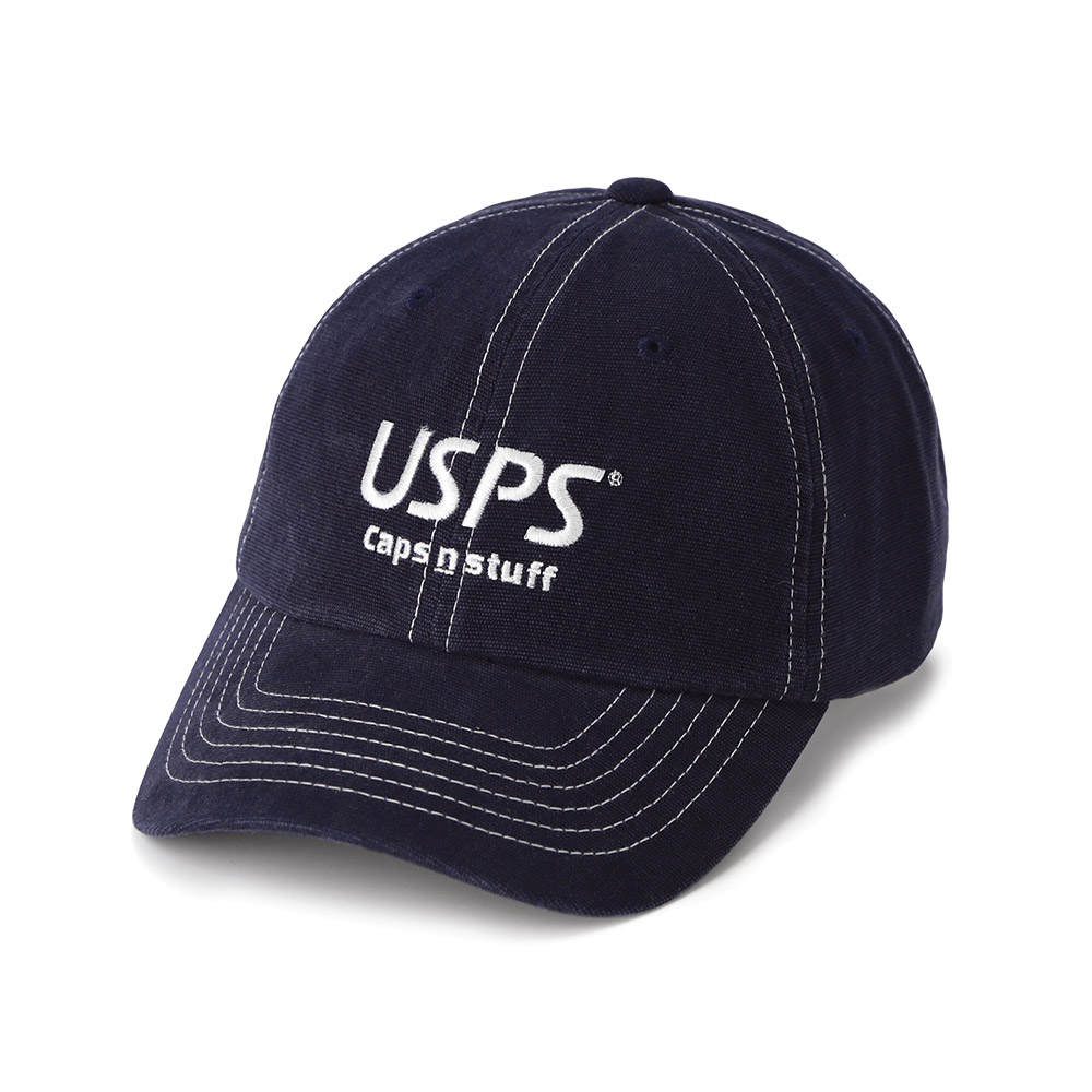 캡스앤스터프 X USPS 애프터워크 시티보이 옥스포드 스티치 볼캡 모자(네이비)